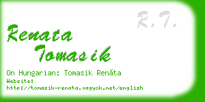 renata tomasik business card
